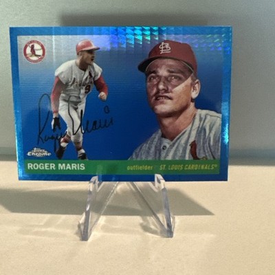 2025 Topps Chrome Platinum Anniversary - Roger Maris Blue Prism Refactor #427