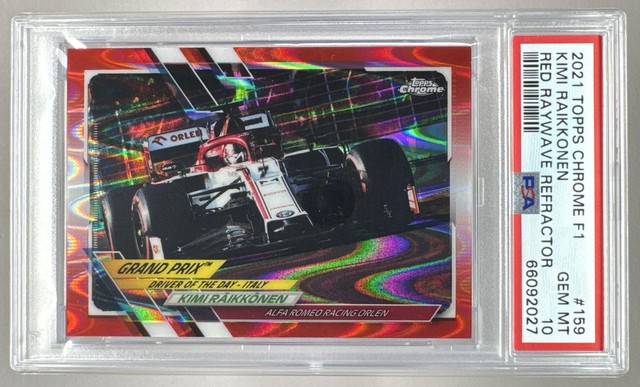 Kimi Räikkönen 2021 Topps Chrome Formula 1 Red Refractor