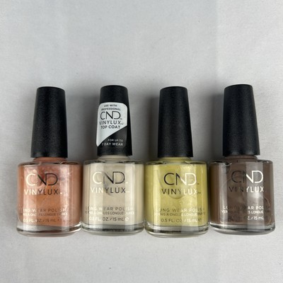Lot of 4 assorted CND Vinylux Long Wear Polish (colors in description)