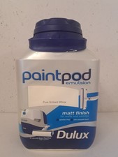 Dulux Paintpod emulsion, pure brilliant white, matt finish, 5L