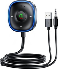 Bluetooth 5.3 Aux Car Adapter, Bluetooth Receiver for Car Dual Connection  ...