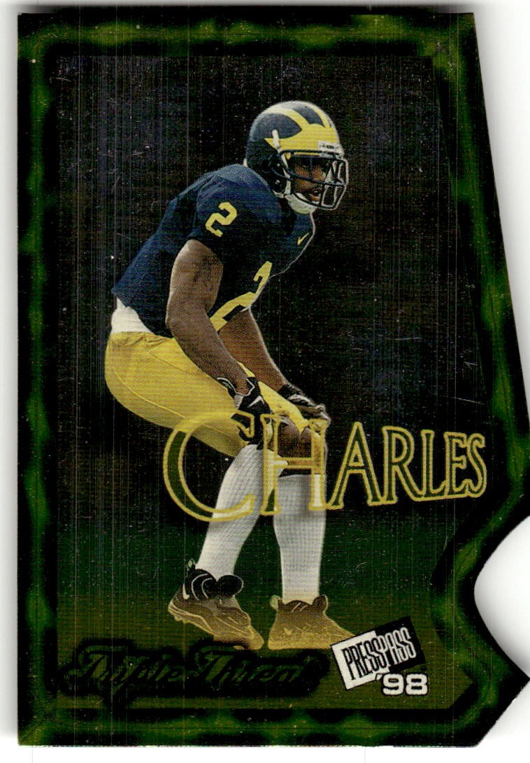 Charles Woodson Press Pass Triple Threat #TT7 Base