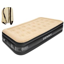 Single High Raised Air Bed with Built-In Pump Inflatable Mattress, Waterproof