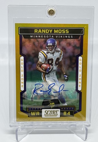 Randy Moss 2023 Panini SCORE Gold Zone /4 AUTO SSP RARE 🔥 - 第 1/3 張圖片