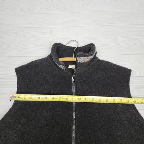 Vintage Summit Dog Black Fleece Full Zip Vest Large - Picture 8 of 10