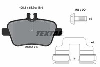 Textar Bremsbelagsatz, Scheibenbremse Hinterachse U.A. FüR Infiniti
