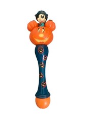 Disney Parks Mickey Mouse Halloween Pumpkin Light Up Bubble Wand Jack O Lantern