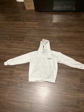 Essentials Gray Pullover Hoodie Fleece 100 Cotton Teens S Long Sleeve Crew Neck