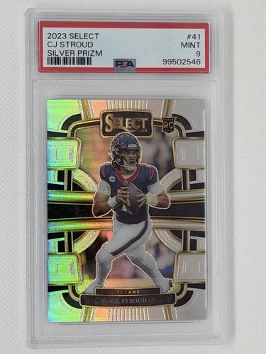 C.J. Stroud RC / 2023 Panini Select #41 - Silver Prizm (PSA 9)