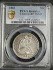 1862 PCGS Genuine - XF Details Seated Liberty Half Dollar