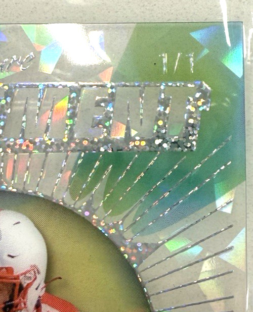 2025 Leaf Eclectic Football Pure Excitement Silver Auto 1/1 Luke McCaffrey view 2