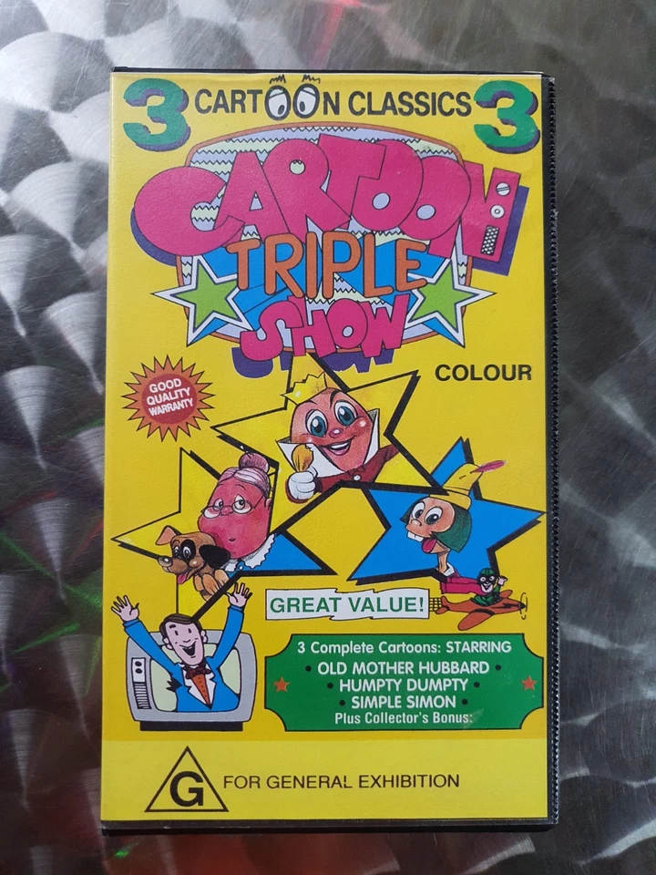 Cartoon Triple Show - 1992 Classic Kids Children's Cartoons VHS Video Tape - Image 3 of 4