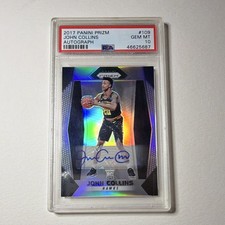 Panini Prizm John Collins #109 Silver Prizm Autograph Rookie PSA 10
