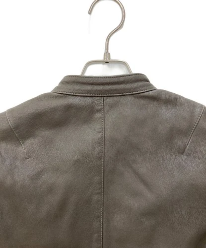 JOURNAL STANDARD relume Goat Leather Single Riders Jacket from Size S Brown image 4