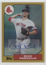 2017 Topps Silver Pack 1987 Design Chrome Gold 4/25 Rick Porcello Auto 1c1