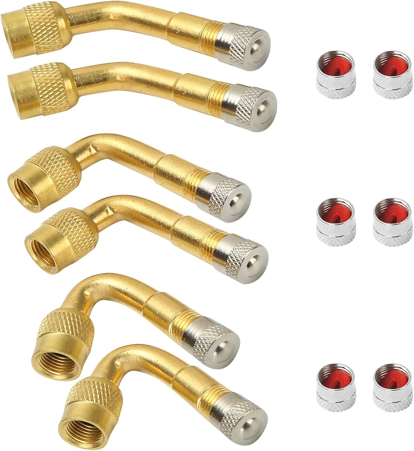 6Pcs Valve Extension, Bolatus Tyre Valve Extension Adapter Valve Stem Adapter 4