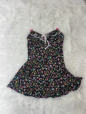 Betsey Johnson Intimates Vintage Cami Short Chemise Nightgown Floral Print Rare