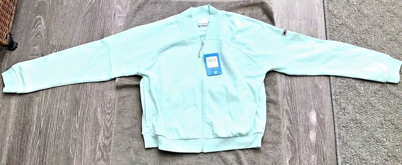 Women's Columbia Lodge French Terry FZ Zip L/S Mint Green Jacket Size: M (NWT!)
