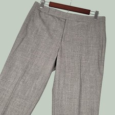 Ralph Lauren Black Label Women 8 Wool Straight Leg Dress Pants Gray Pleated