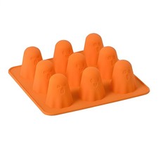 3D Ghost Silicone Mold Chocolate Mold 9-Cavity Cute Ghost Mold Halloween Decor