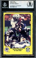 Tony Dorsett Beckett BAS Signed 1978 Fleer Team Action Rookie Rare Autograph