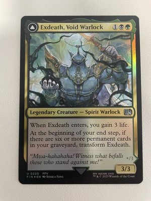 FOIL U 0220 Exdeath, Void Warlock FFV Spirit Uncommon Final Fantasy NM Card MTG
