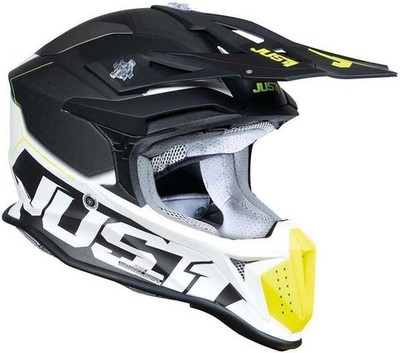 Helm Cross Enduro Integral JUST1 J18 Hexa Fluo Yellow Black White GRÖSSE S