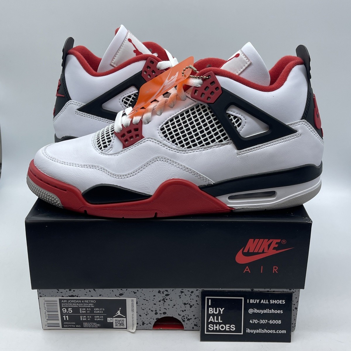 Size 9.5 - Jordan 4 Retro OG Mid Fire Red (DC7770-160) Men main image 4