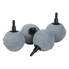 AQUANEAT Air Stones for Ponds 2 Inch, Long Lasting Aerator Oxygen 4 pcs, Grey