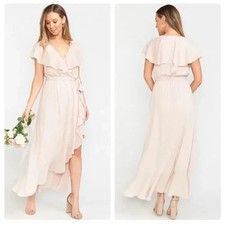 Show Me Your Mumu® MEDIUM Jess™ Ruffle Midi Dress in Blush Pink