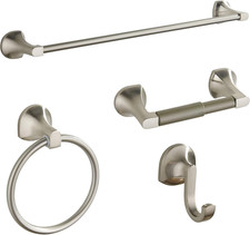 Bathroom Hardware Set Brushed Nickel Adjustable Expandable Towel Bar