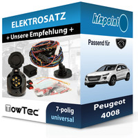 für Peugeot 4008 05.2012-Jetzt Towtec E-Satz 7Polig Universell NEU