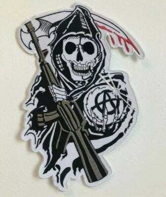 Sons of Anarchy große Bikerjacke hinten zum Aufnähen bestickt Patch