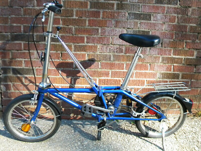 Vintage 1980's DaHon 3 speed folding bicycle, blue | eBay