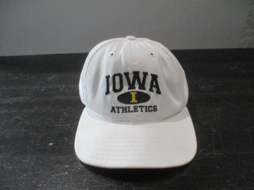 VINTAGE Iowa Hawkeyes Hat Cap White 