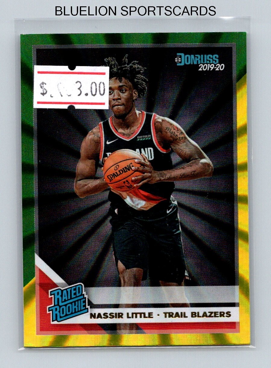 2019-20 Donruss Holo Green and Yellow Laser #223 Nassir Little RR