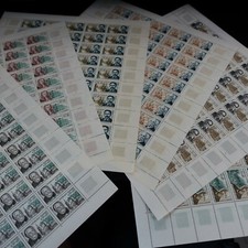 FEUILLE SHEET TIMBRE CÉLÉBRITÉS N°1470/1475 x50 1966 NEUF ** LUXE MNH