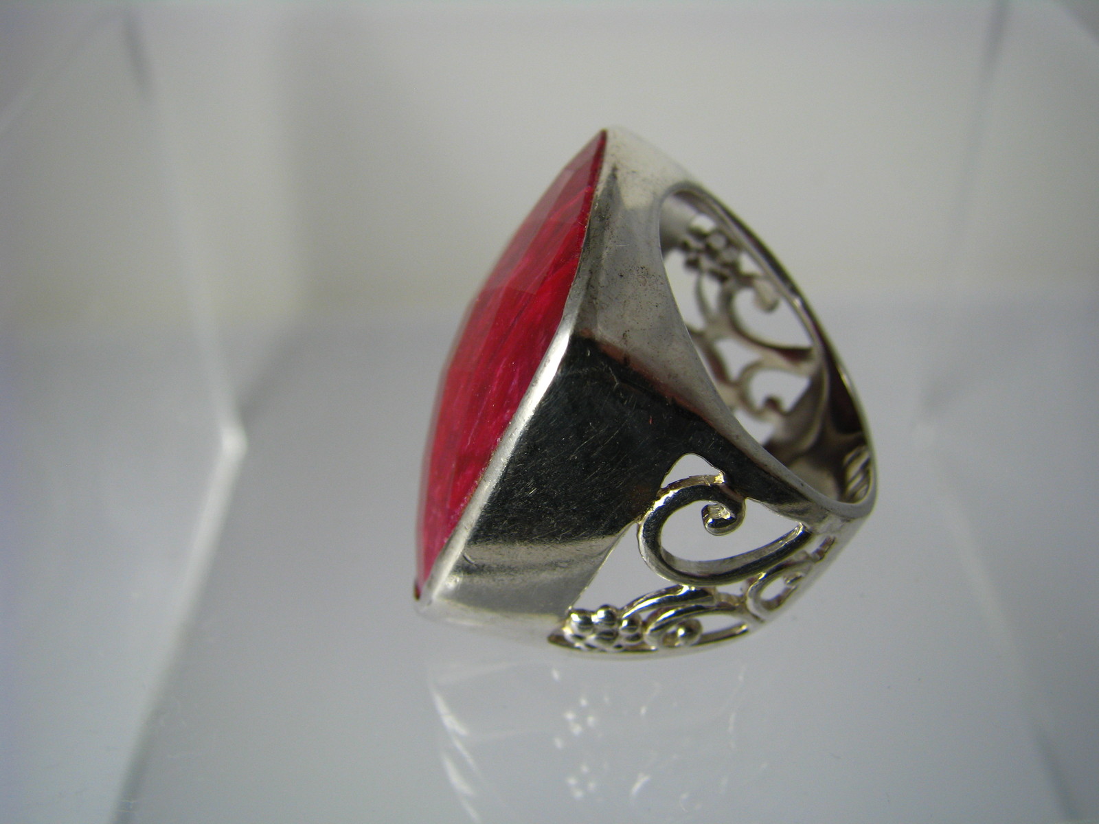 STERLING SILVER RUBY RING INDIAN RUBY GEMSTONE by… - image 2