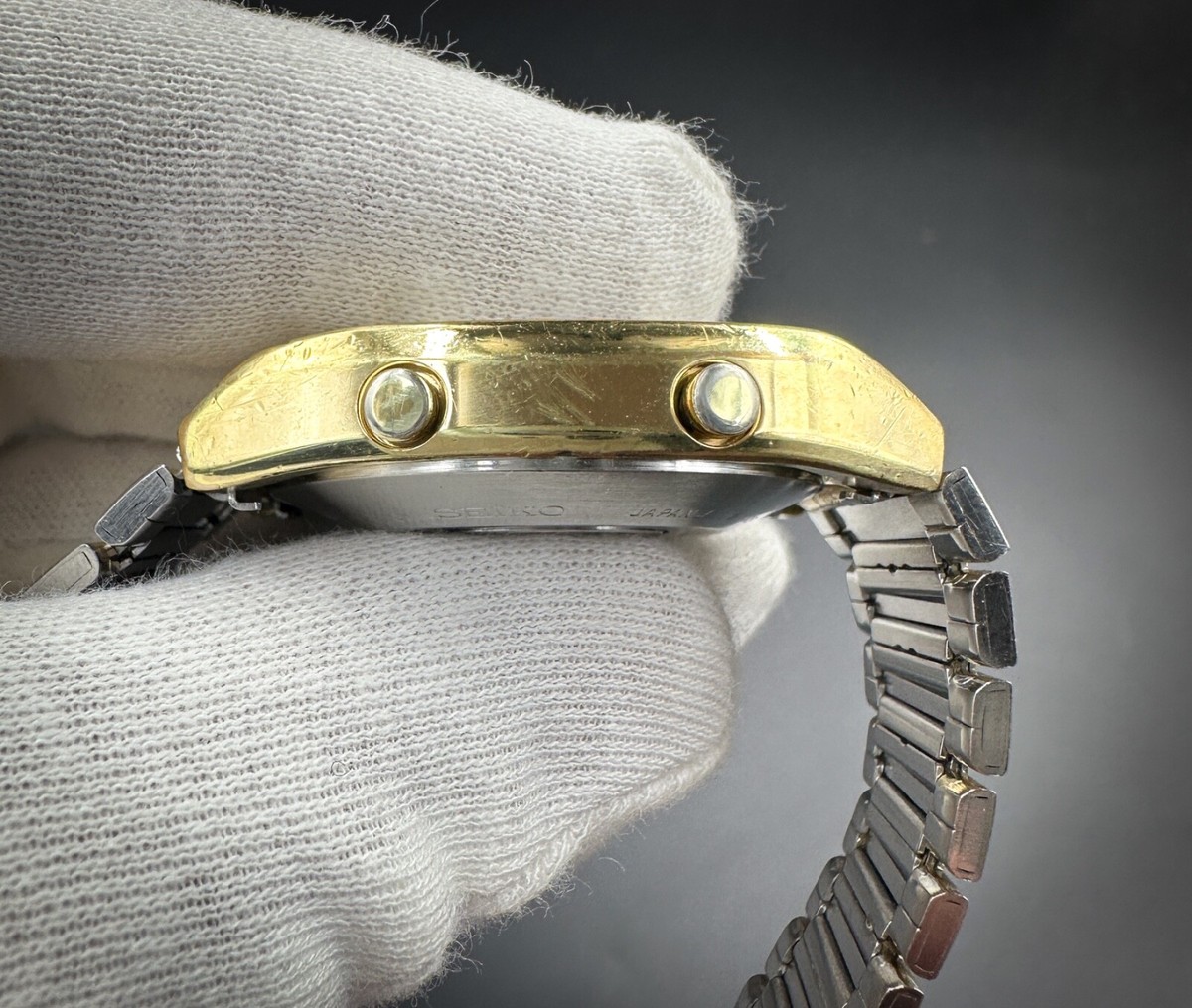 Vintage Seiko LC A1159-4039-G Quartz Watch Gold Tone with Original