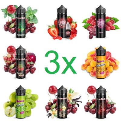 3 x Kirschlolli Aroma je 10ml (30ml) Flavour für 360ml E-Zigaretten Liquid