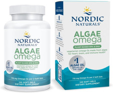 Algae Omega - 120 Soft Gels - 715 Mg Omega-3 - Certified Vegan Algae Oil - Pl...