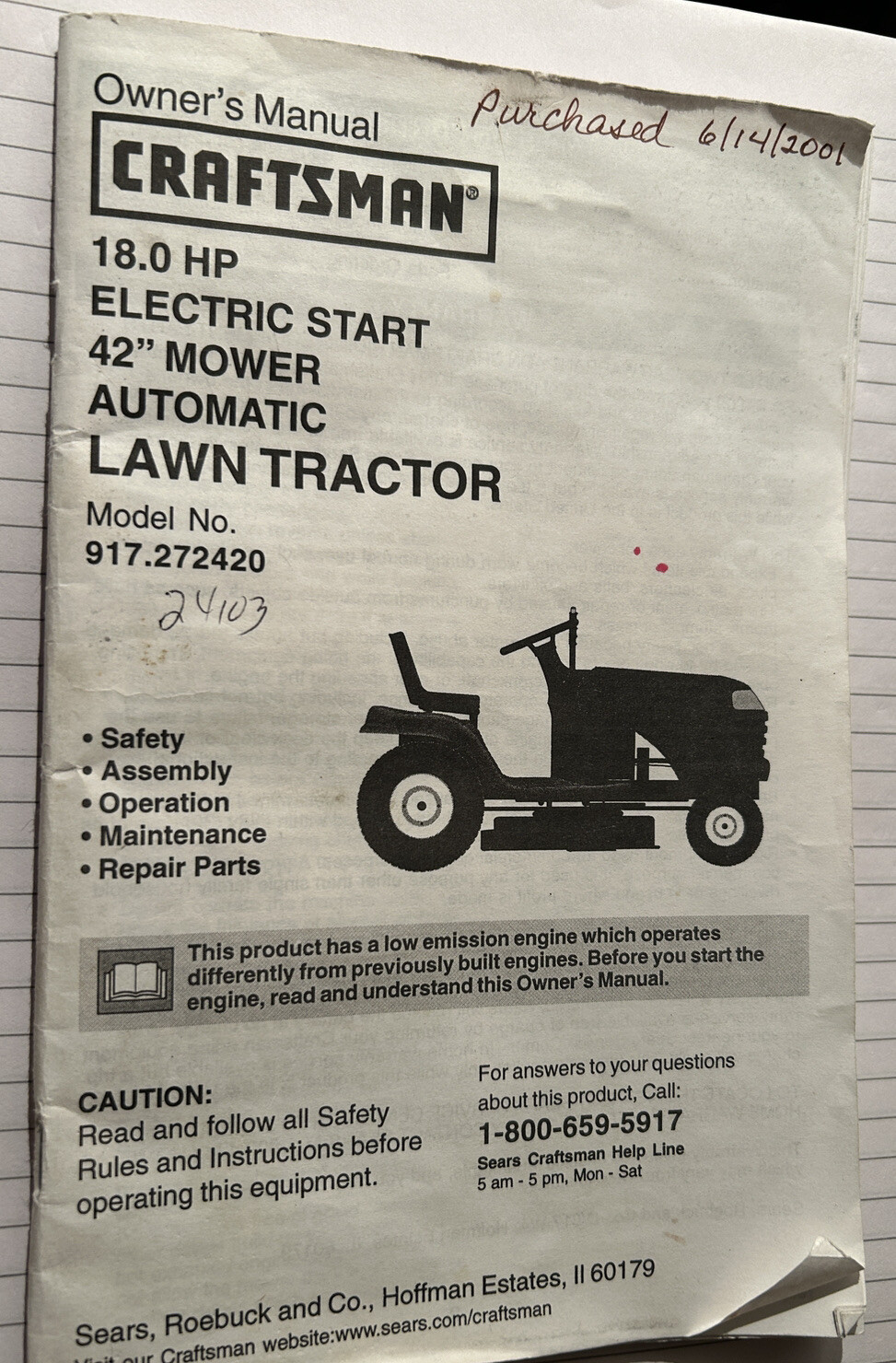 Craftsman Riding Lawn Mower Manual