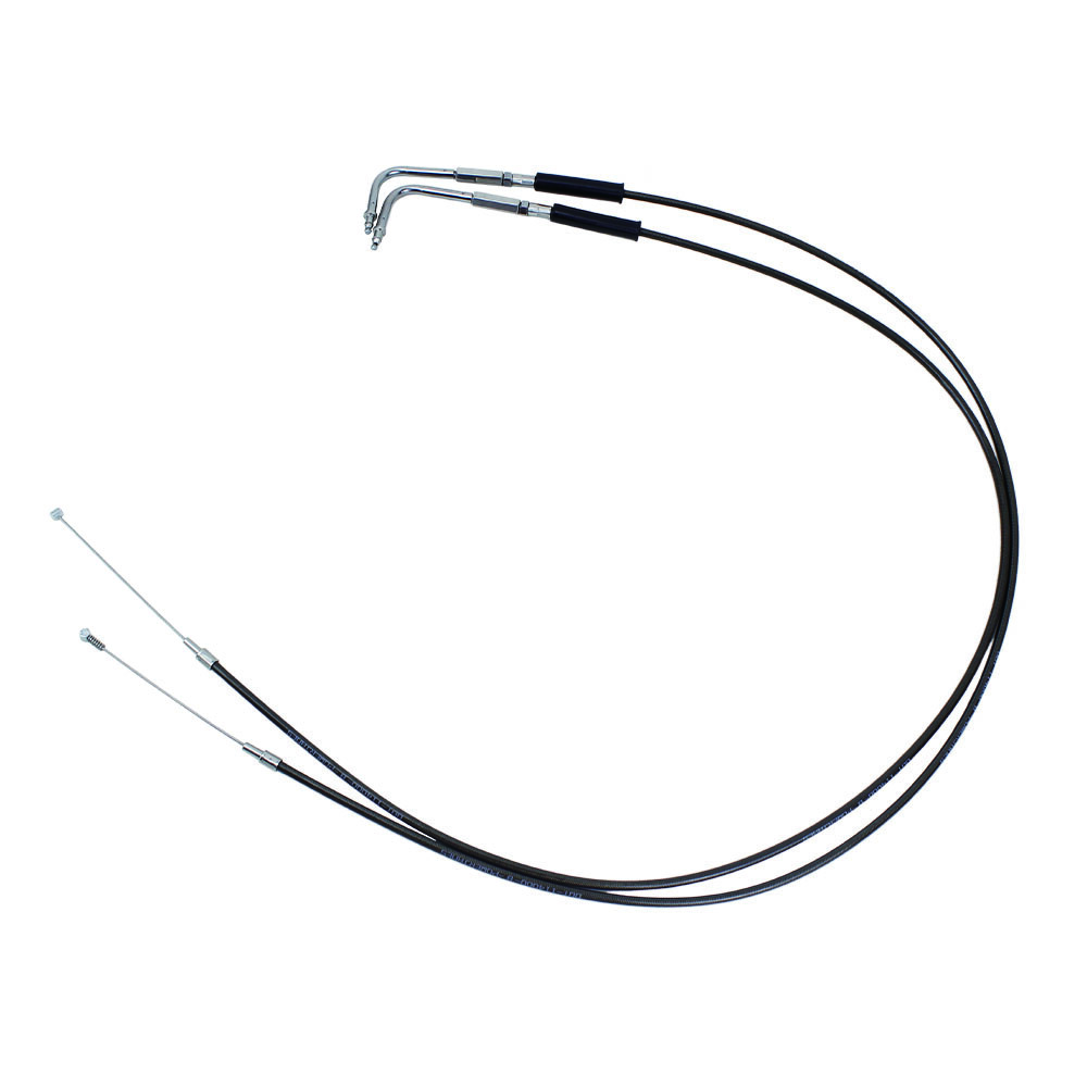 43" Stainless Steel Braided Throttle and Idle Cruise Cables for Harley