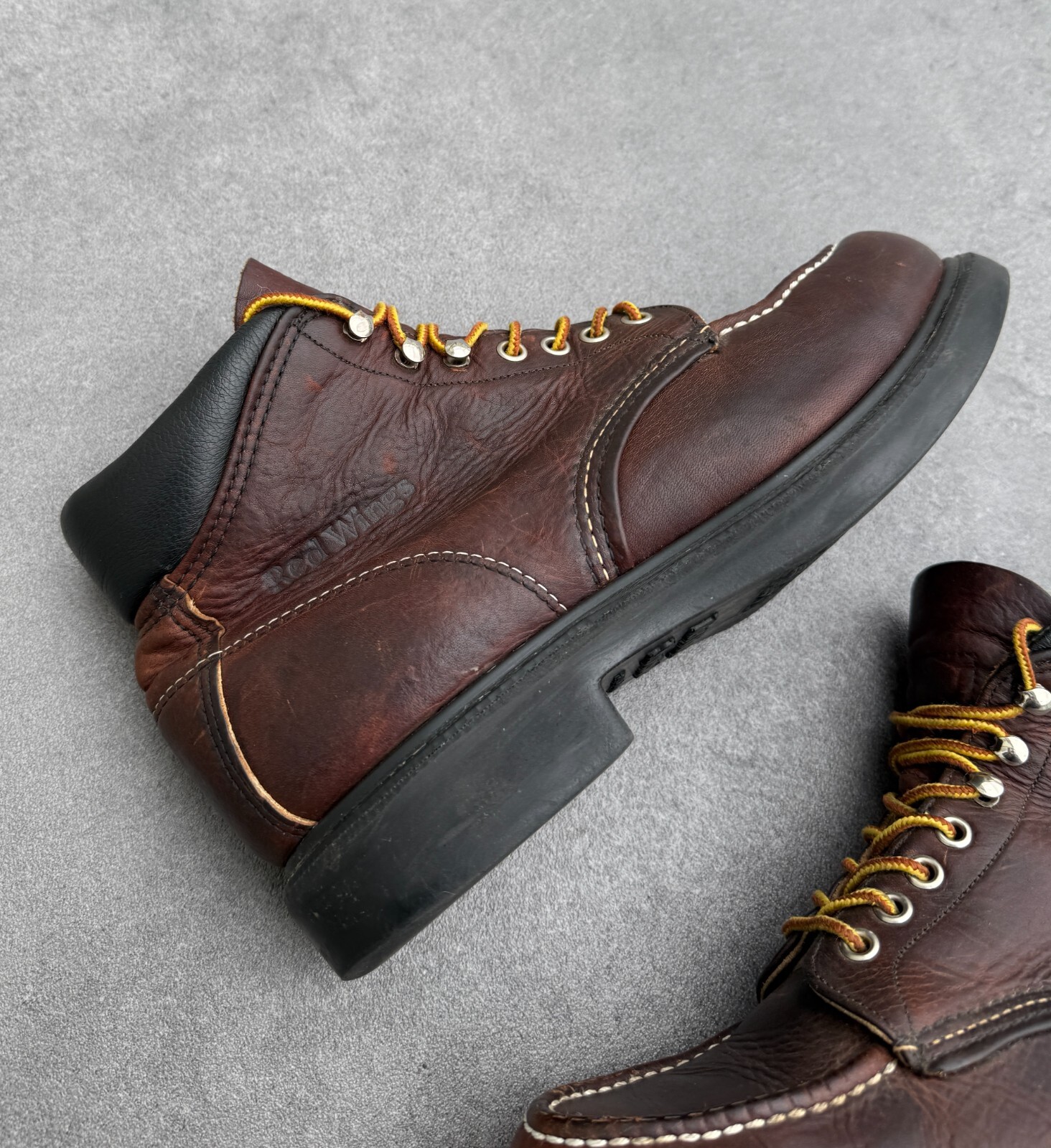 RED WING 2920 Pecos Work Boots USA Made 8.5D Moc Toe SuperSole Vintage Very Rare image 7