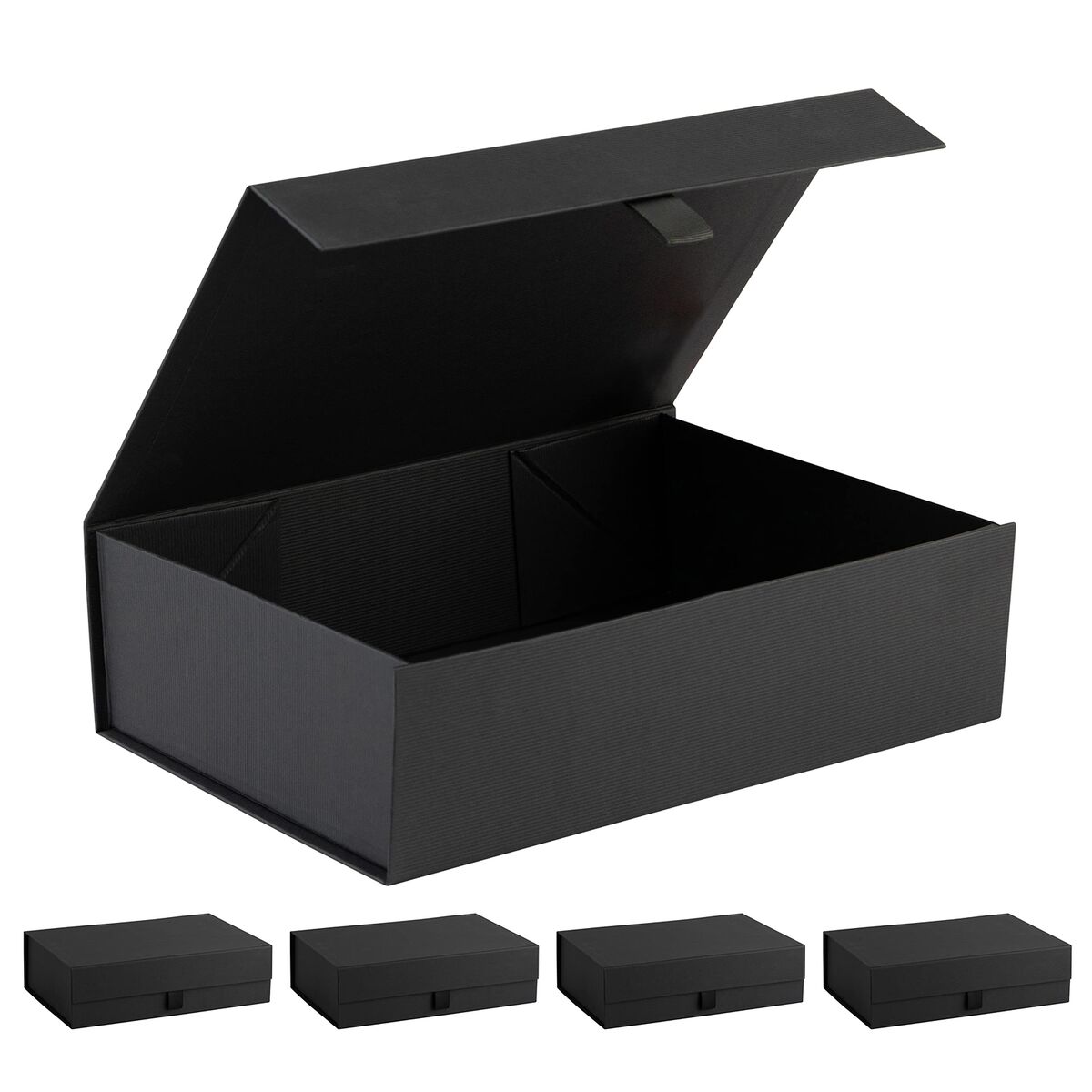 Hard Black Gift Box With Magnetic Closure Lid 10.5 Hard Black Gift Box With Magnetic Closure Lid 10.5