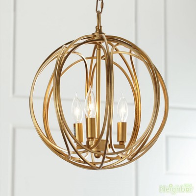Golden Planet Chandelier Led Iron Pendant Lamp Suspension Light