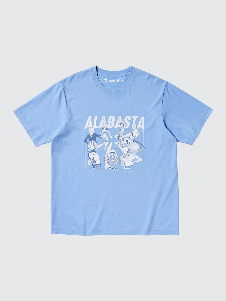 Uniqlo Blue ONE PIECE Anime 25th Short Sleeve Alabasta Sizes: XS