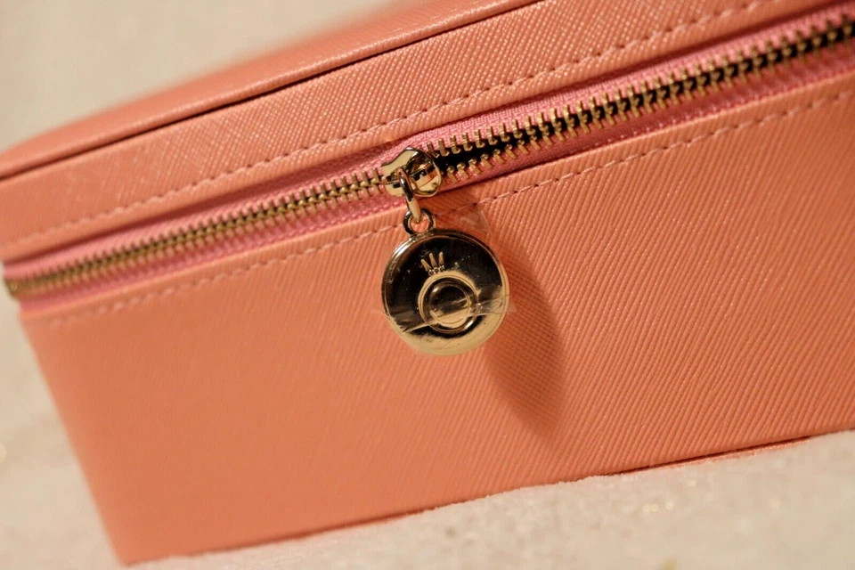Pandora Rosa Cremallera Joyería Viaje Estuche Caja Organizador Foto 4 de 4