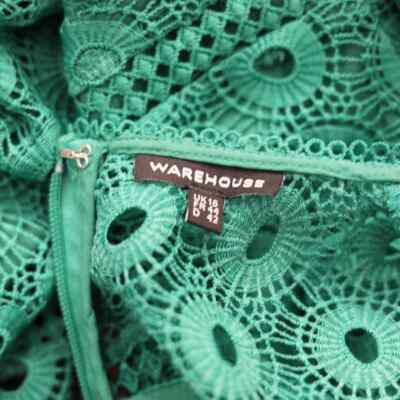 Stunning Warehouse Eyelet Lace Dress - Emerald Green | eBay