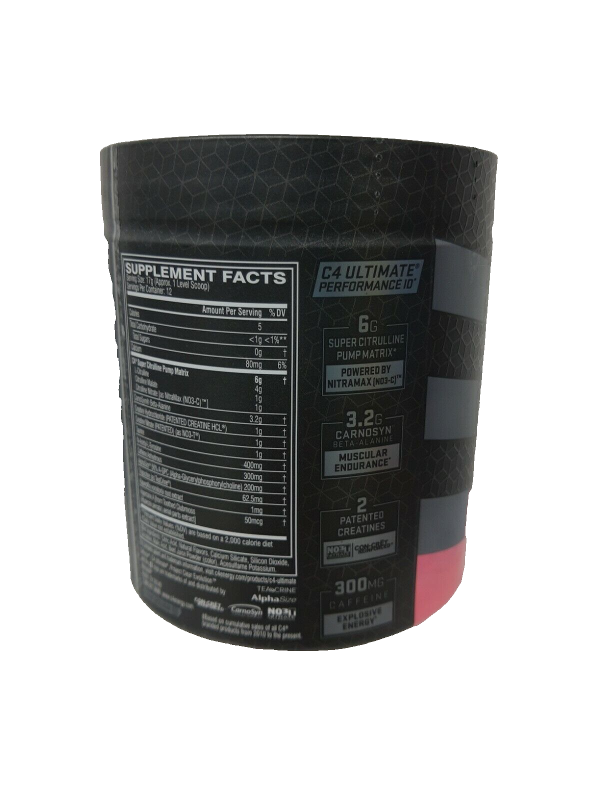 C4 Ultimate Pre Workout Powder Strawberry/Watermelon 7.20 Oz Exp 01/24